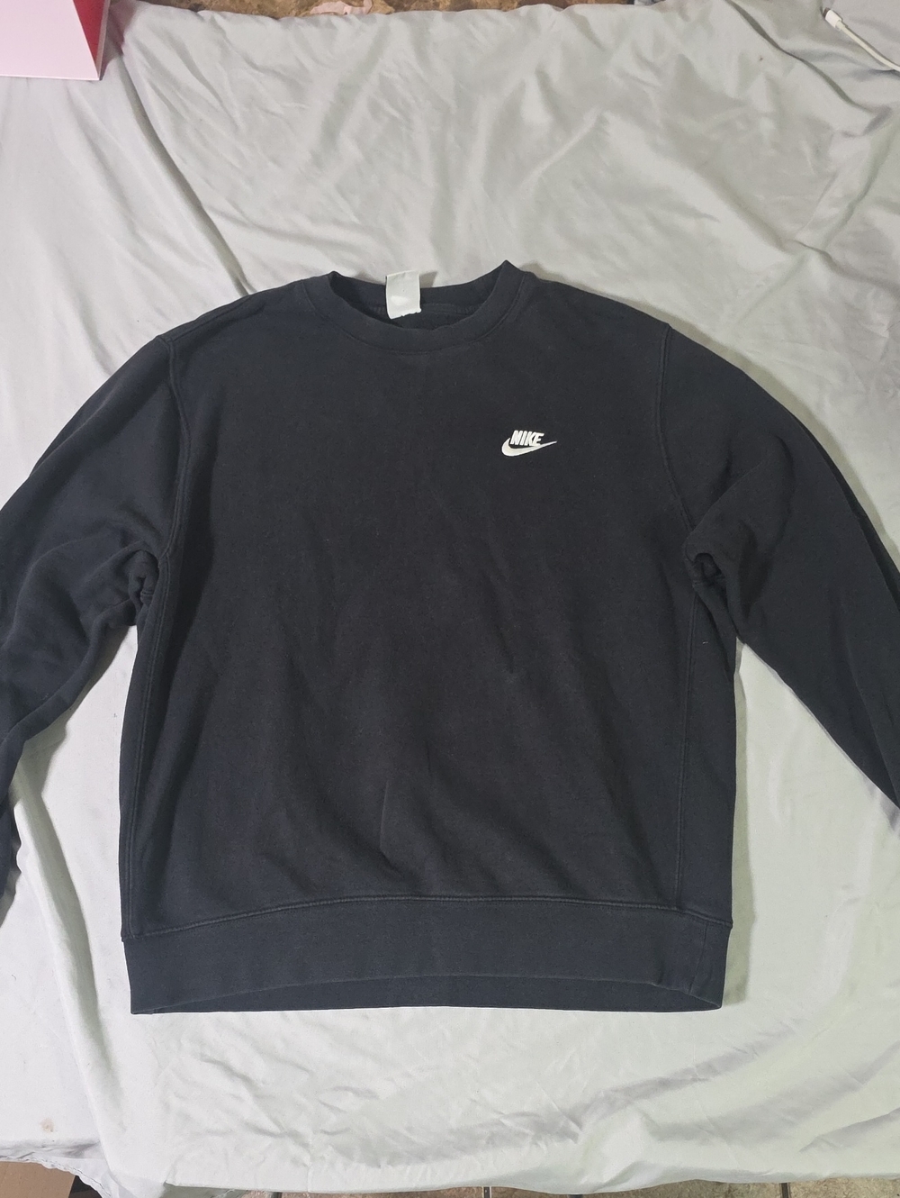 Nike Black Crewneck Sweatshirt with White Swoosh